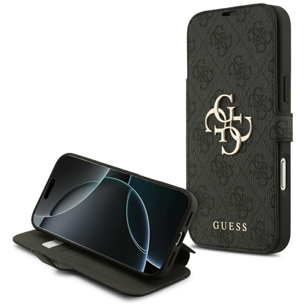 Guess Book 4G Metal Logo -suojakuori iPhone 17 Pro Max - musta