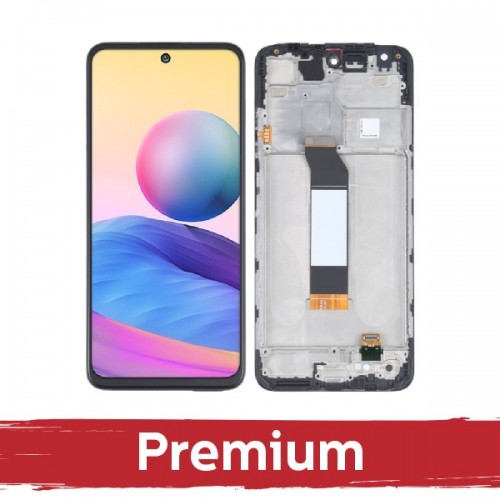LCD-näyttö Xiaomi Redmi Note 10 5G:lle / Note 10T 5G / Poco M3 Pro 5G musta kehyksellä OEM