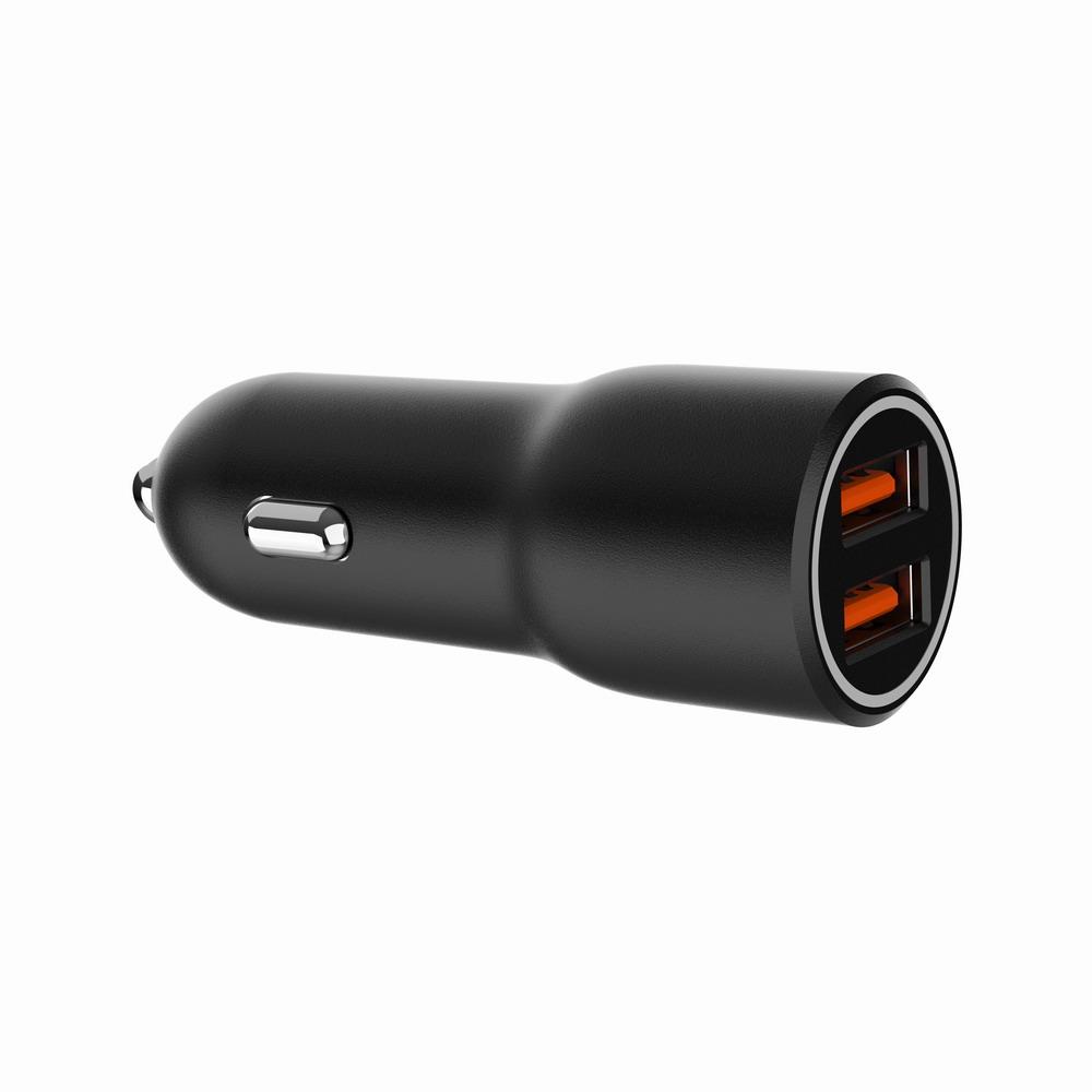 Autolaturi USB 2-porttinen/TA-UC-A2QC36-CAR-01 GEMBIRD