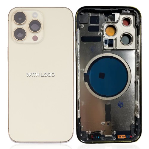 Takakuori yhteensopiva iPhone 14 Pro täydellä rungolla / kulta / OEM