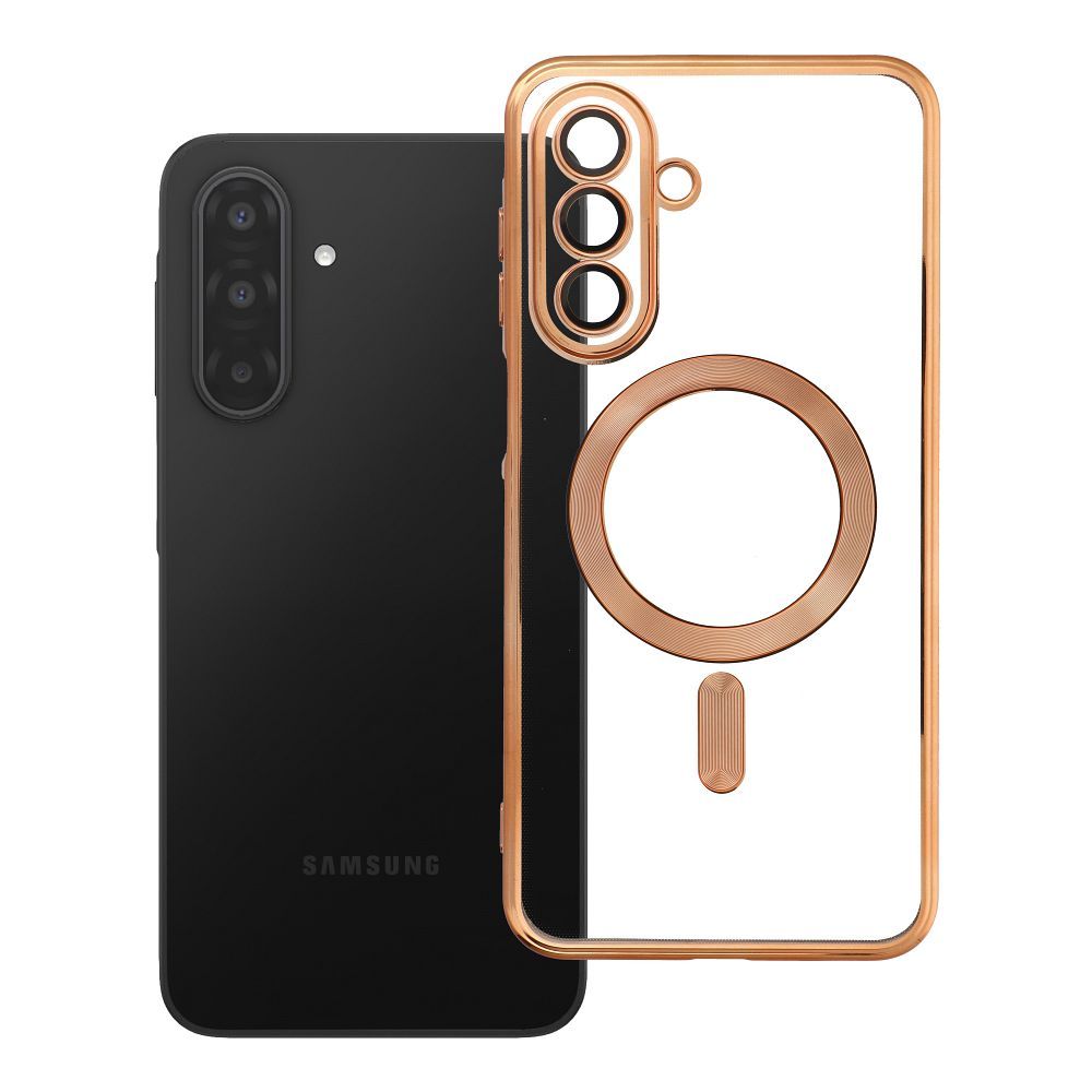 Suojakuori Samsung A17:lle Electro Mag Cover yhteensopiva MagSafen kanssa kultainen