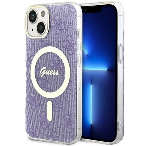 Guess GUHMP14SH4STU iPhone 14 6,1 violetti suojakuori Magsafe IML 4G