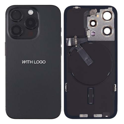 Takakuori yhteensopiva iPhone 15 Pro Max / Black Titanium / (kaikki osat sisältyvät) / OEM