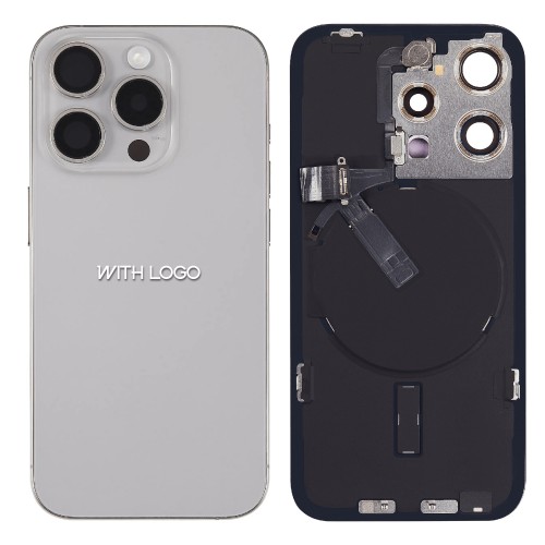 Takakuori yhteensopiva iPhone 15 Pro Max / Natural Titanium / (kaikki osat sisältyvät) / OEM