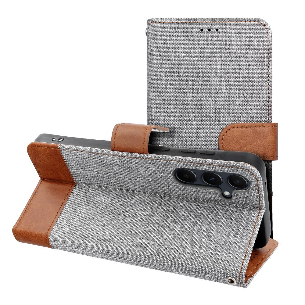 Läppäsuojakuori Xiaomi Redmi 13C / Poco C65 -lle Jeans Book harmaa
