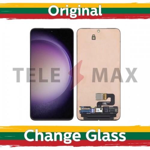 LCD-näyttö Samsung S911 S23:lle musta (Renewed: Telemax) (NoFrame-versio)