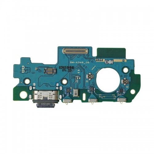 Latausliitin yhteensopiva Samsung A346 A34 5G:n kanssa flex-kaapelilla / hopea OEM