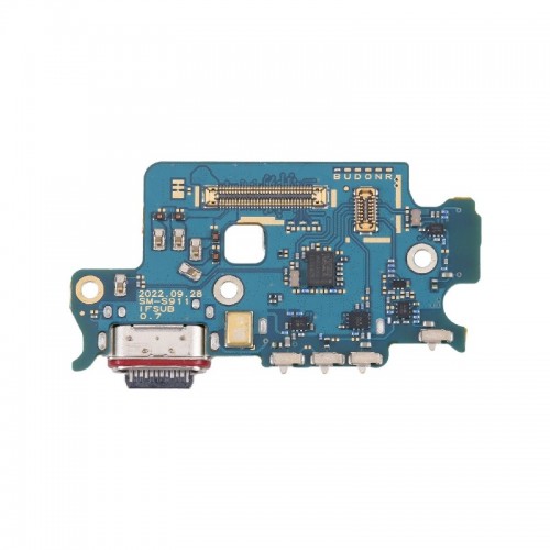 Charging Port Compatible With Samsung S911 S23 with Flex / Plata OEM