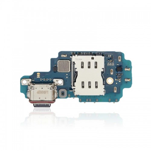 Latausliitin yhteensopiva Samsung S918 S23 Ultran kanssa flex-kaapelilla / hopea OEM