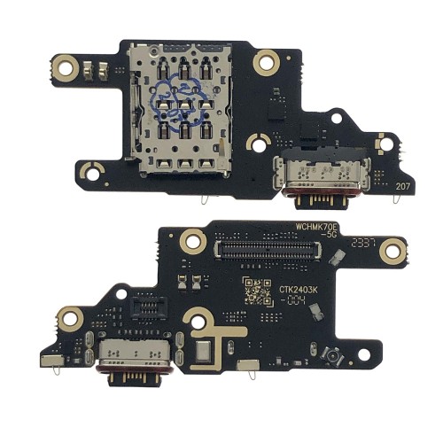 Charging Port Compatible With Xiaomi Poco X6 Pro 5G with Flex / plata OEM