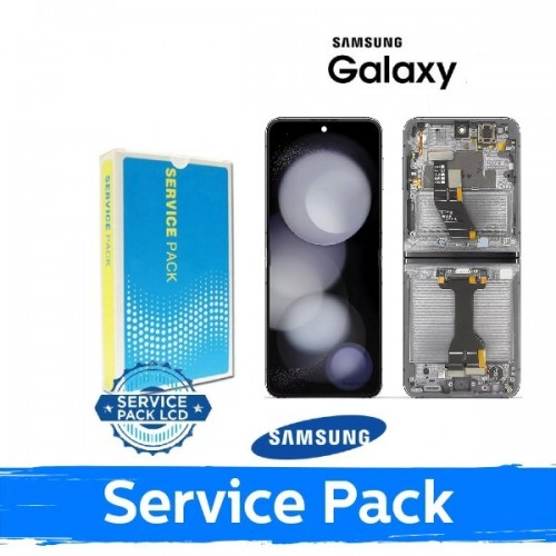 LCD Display Compatible With Samsung F731 Z Flip5 With Frame / Graphite (Gray) / (Service Pack)