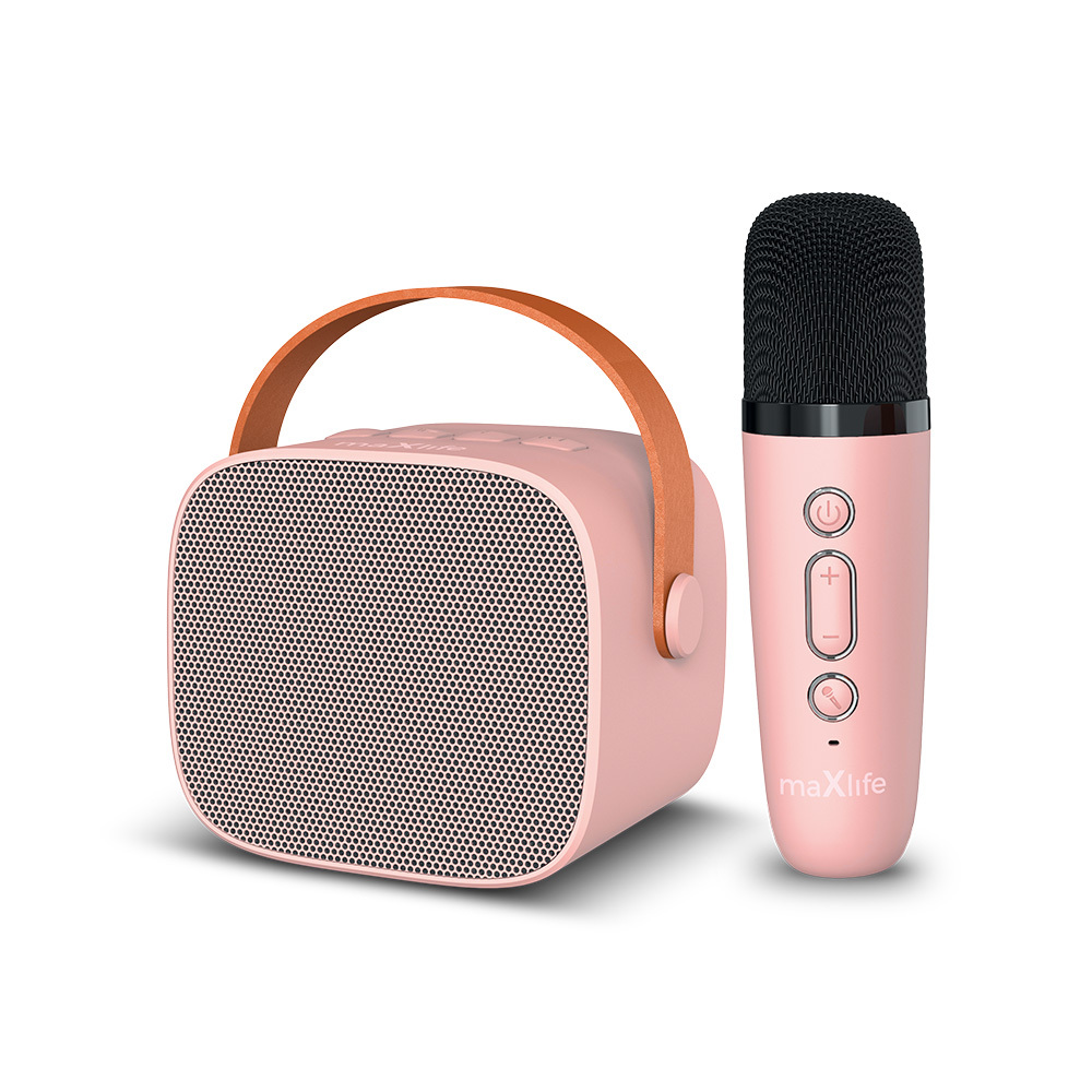 Maxlife Bluetooth-karaoke-kaiutin MXKS-100 vaaleanpunainen