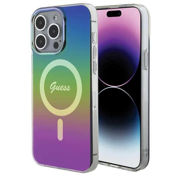 Guess Suojakuori iPhone 15 Pro 6,1:lle GUHMP15LHITSK musta HC IML Magsafe Iridescent