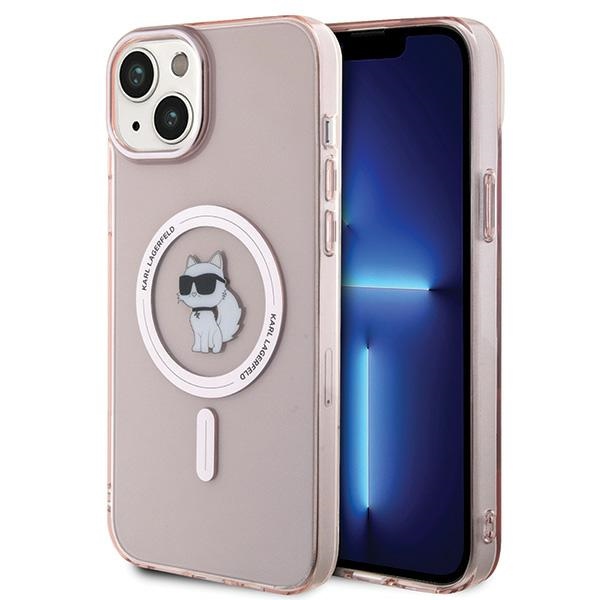 Karl Lagerfeld Suojakuori iPhone 15 Plus 6,7 KLHMP15MHFCCNOP vaaleanpunainen HC MagSafe IML C
