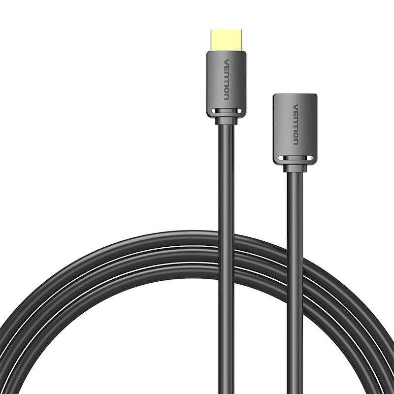 HDMI 2.0 uros - HDMI 2.0 naaras jatkojohto Vention AHCBD 0.5m, 4K 60Hz, (musta)