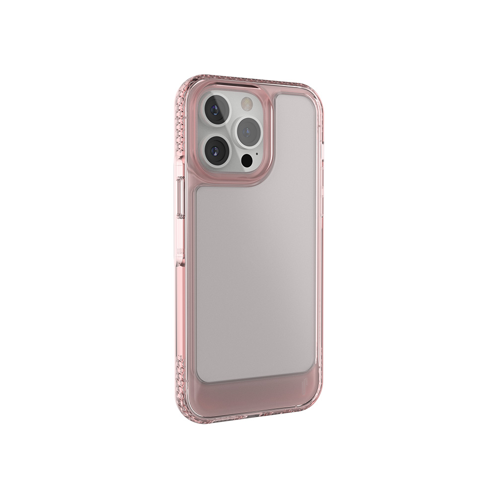 Ugly Rubber UMODEL -kuori iPhone 15 Pro 6,1'' läpinäkyvä vaaleanpunainen
