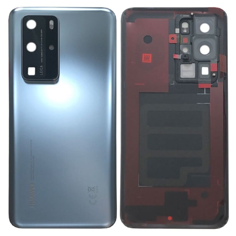 Takakuori Huawei P40 Pro:lle Silver Frost alkuperäinen (käytetty Grade C)