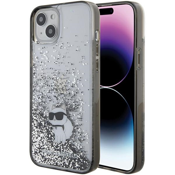 Karl Lagerfeld suojakuori iPhone 15 Plus 6,7 KLHCP15MLKCNSK läpinäkyvä HC LIQ. GLITTER C