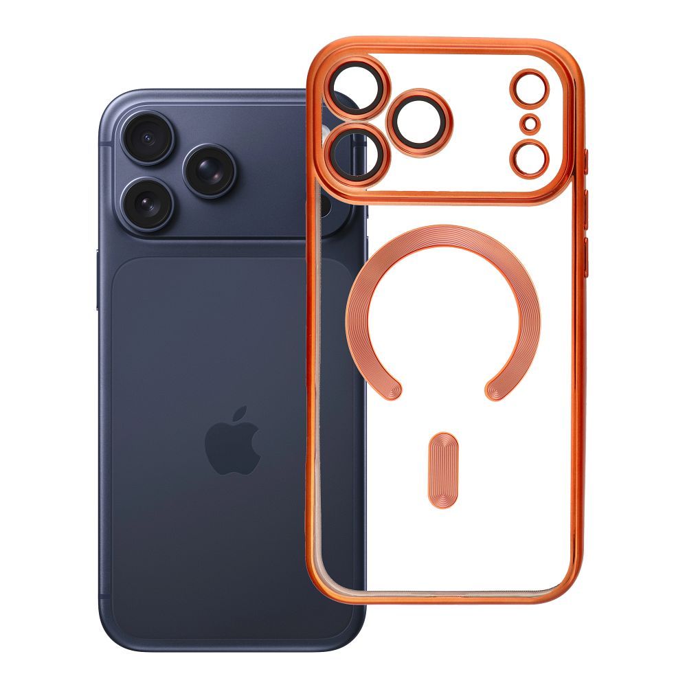 Suojakuori iPhone 17 PRO MAX:lle, Electro Mag Cover, yhteensopiva MagSafen kanssa, oranssi
