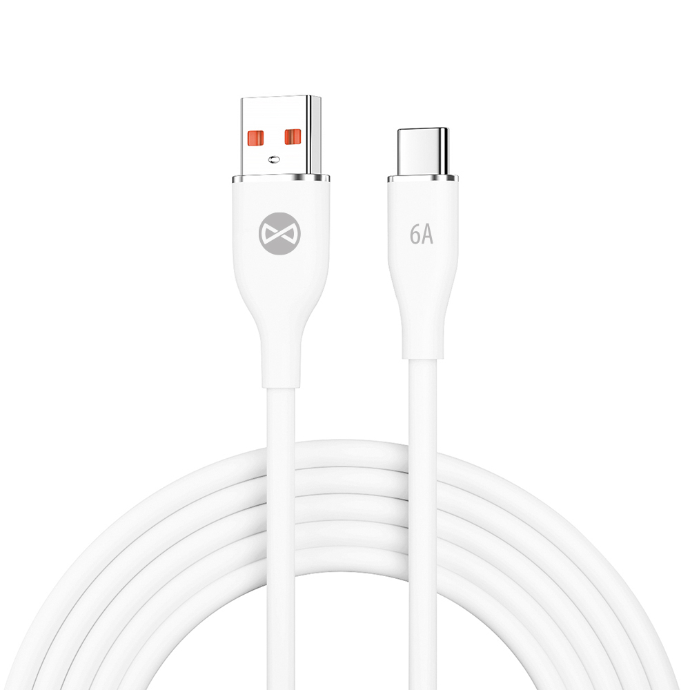 Forever kaapeli USB - USB-C 1,0 m 6A valkoinen