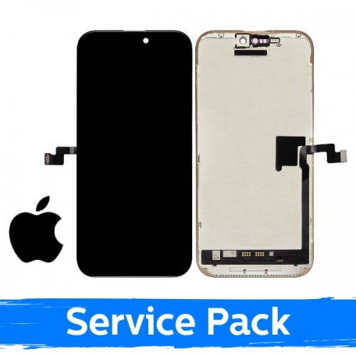 LCD-näyttö yhteensopiva iPhone 16 Pro Max:lle musta (Service Pack)