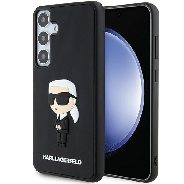 Karl Lagerfeld 3D Rubber Ikonik NFT kovakuori Samsung Galaxy S24 Plus:lle - musta