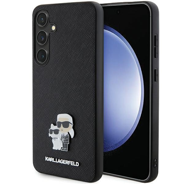Karl Lagerfeld Saffiano KC Pin kovakuori Samsung Galaxy S24 Plus:lle - musta