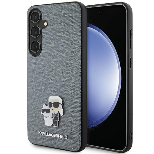 Karl Lagerfeld Saffiano KC Pin kovakuori Samsung Galaxy S24 Plus:lle - harmaa