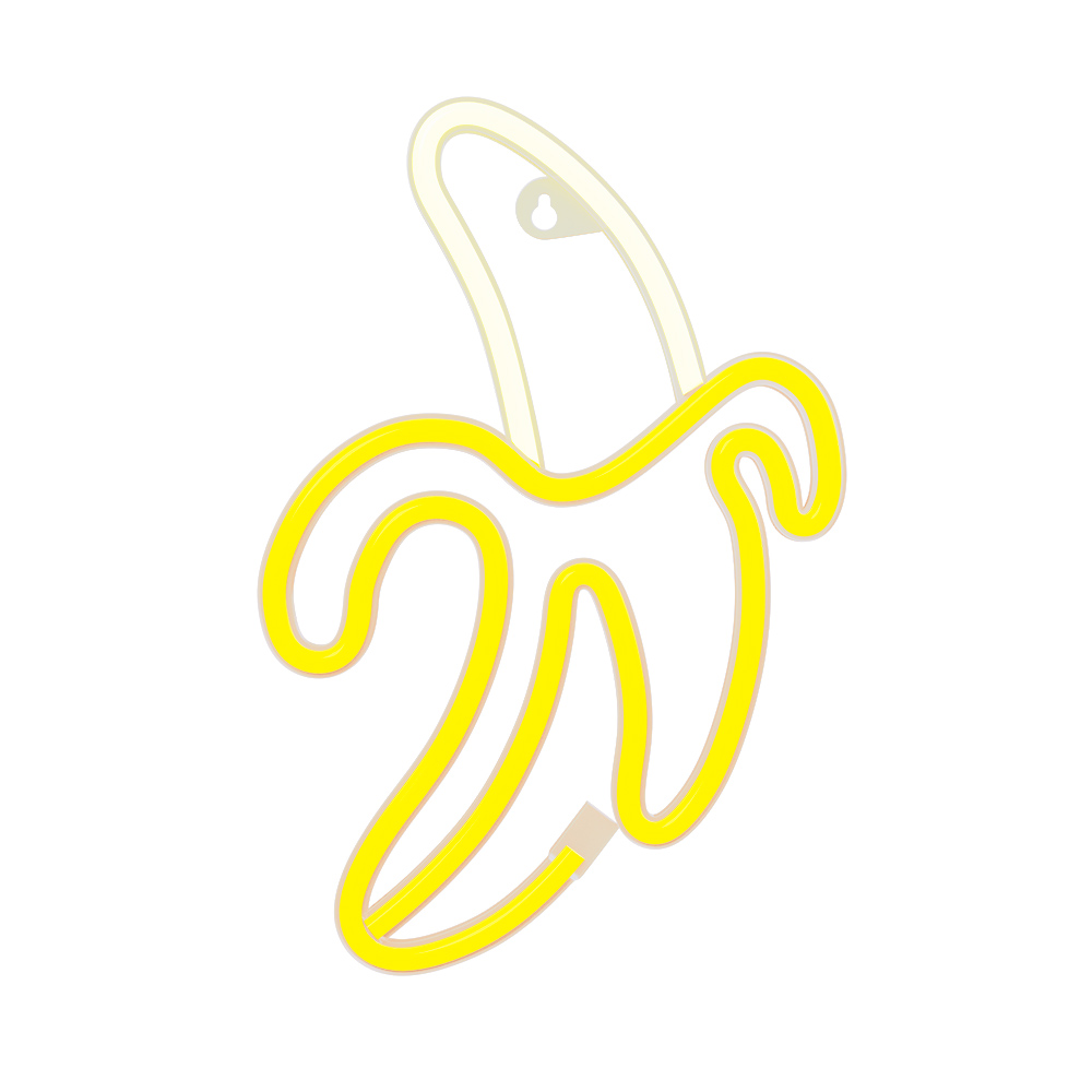 Neon LED-valo BANANA valkoinen keltainen Bat + USB FLNE10 Forever Light