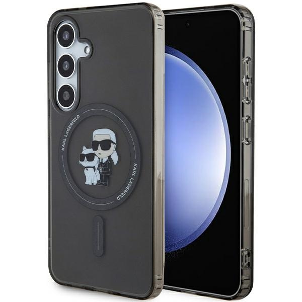 Karl Lagerfeld Suojakuori Samsung Galaxy S24:lle KLHMS24SHGKCNOK musta HC MAGSAFE IML C