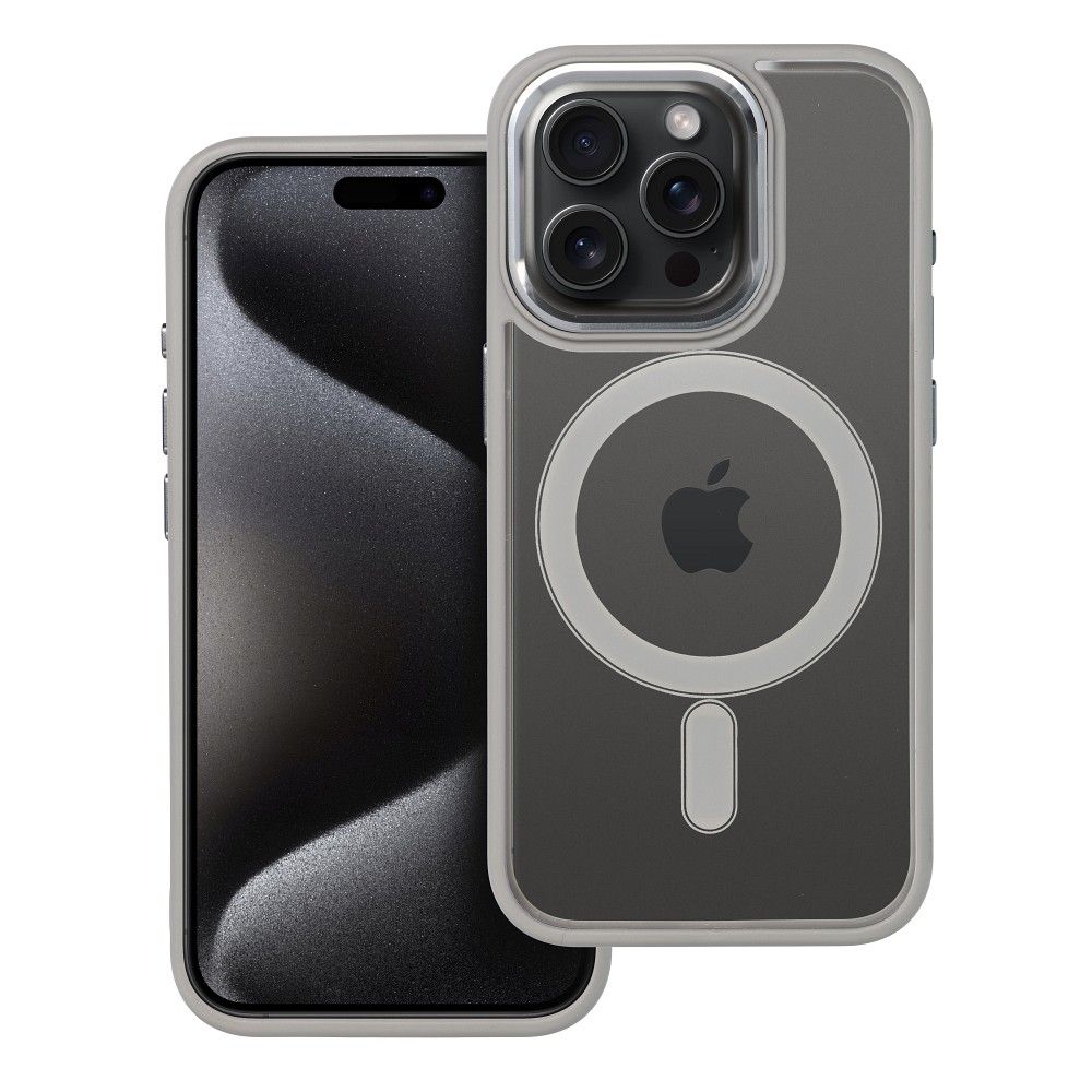 Suojakuori iPhone 15 PRO:lle Color Edge Mag Cover yhteensopiva MagSafe titaani-harmaa