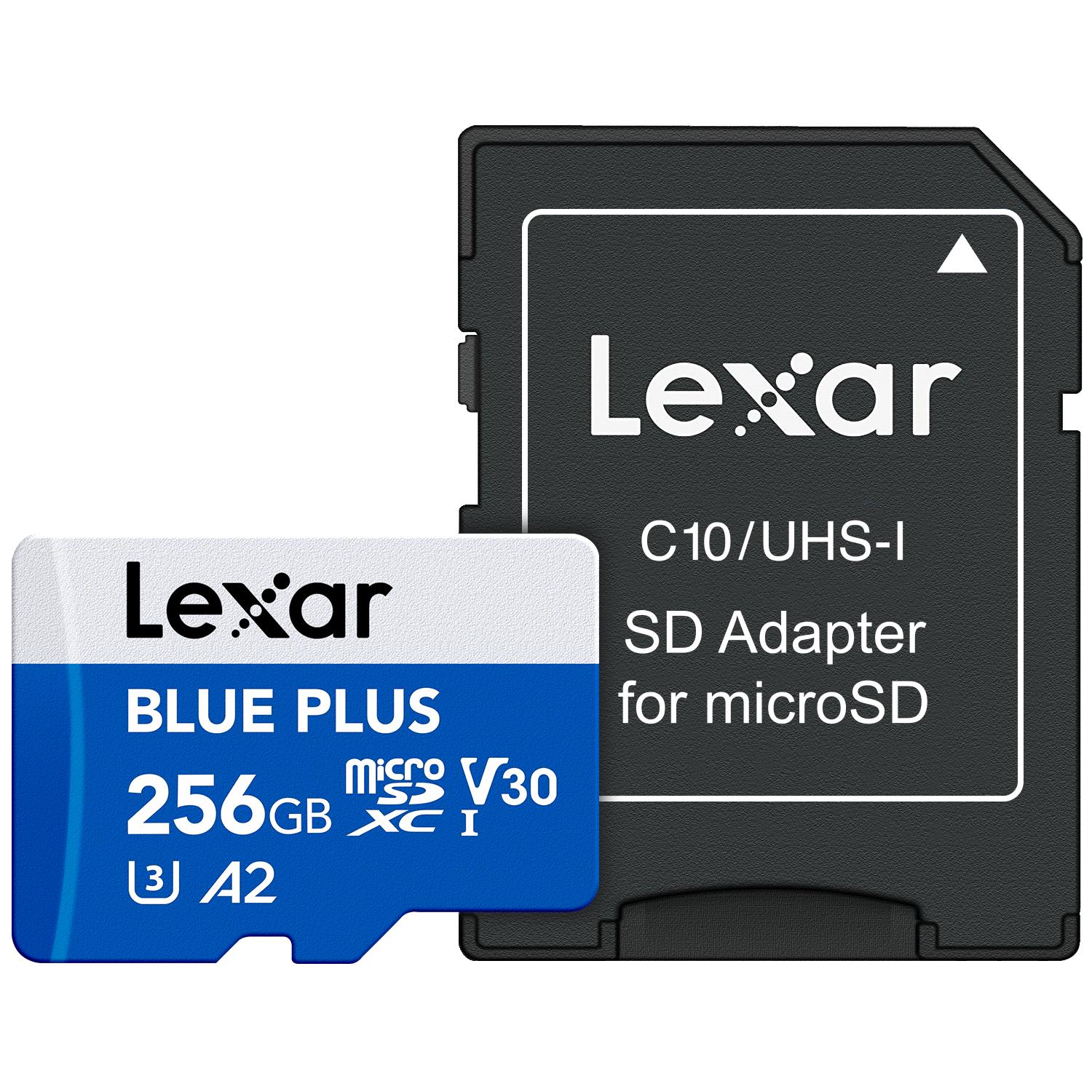 Muistikortti LEXAR microSDXC 256 GB UHS-I sovittimella, LMSBLPL256G-BNANG