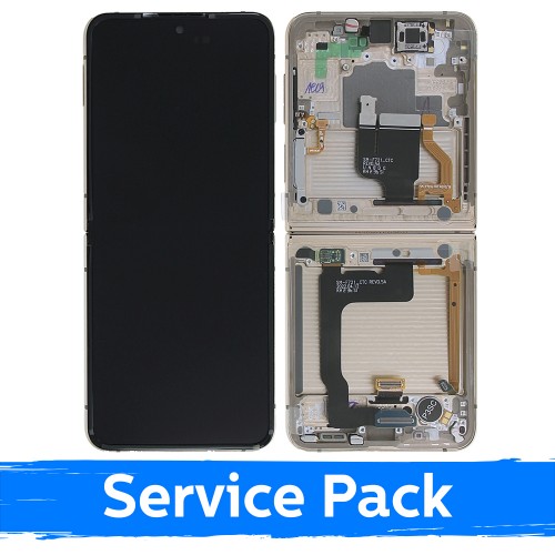 LCD Display Compatible Samsung F721 Z Flip4 (INNER) with Frame / Yellow / (Service Pack)