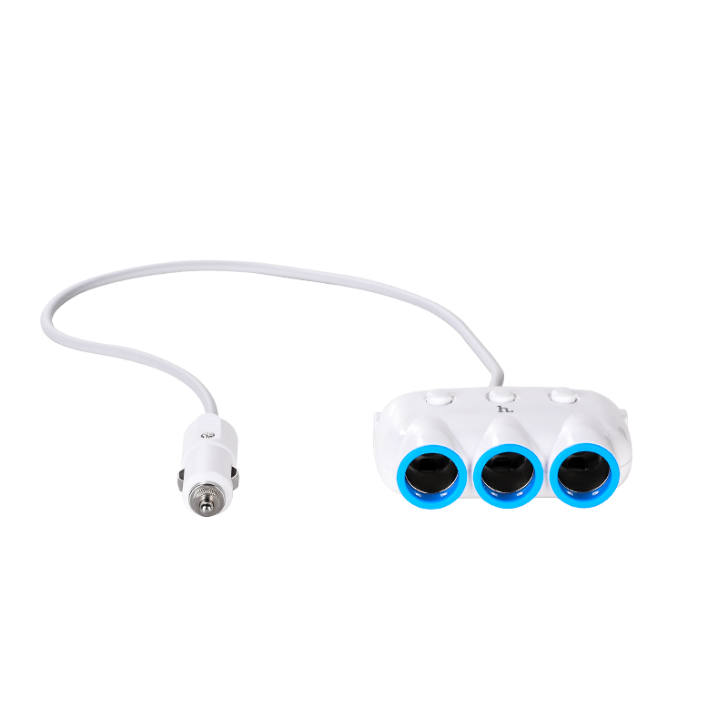 Auton pistokehaarake Hoco C1 2 USB-portilla ja 3x3 (3.1A) liittimellä