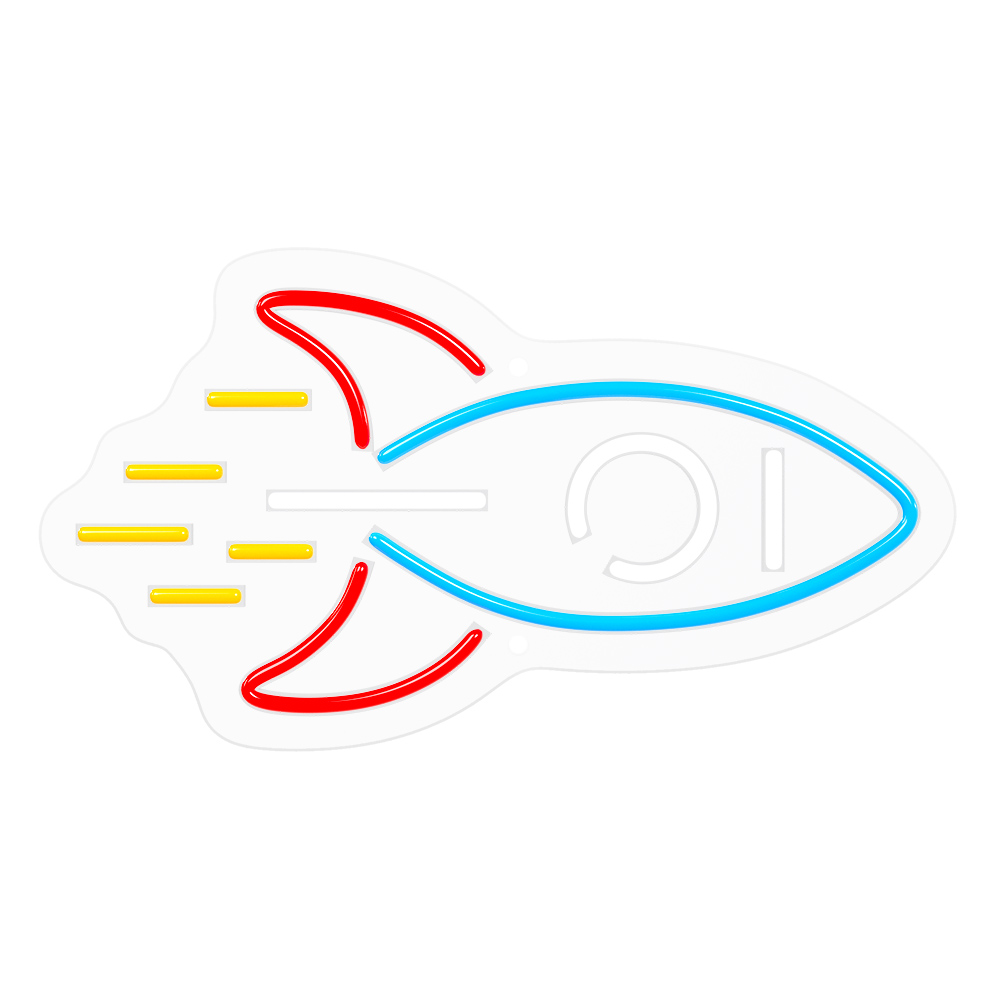 Neon PLEXI LED ROCKET moniväri NNE18 Neolia