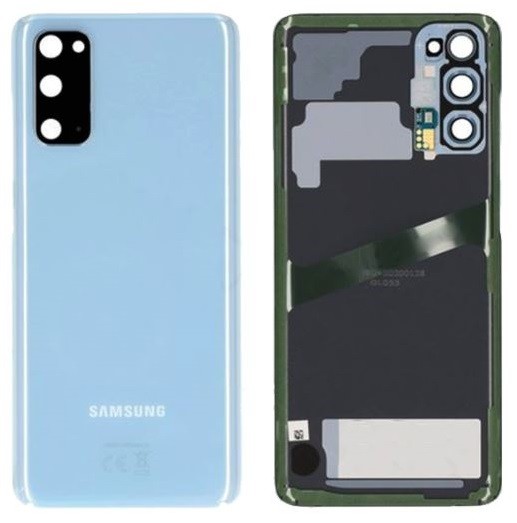 Takakuori Samsung G980/G981 S20:lle Cloud Blue alkuperäinen (käytetty Grade B)
