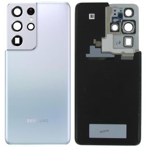 Takakuori Samsung G998 S21 Ultra 5G:lle Phantom Silver alkuperäinen (käytetty Grade A)
