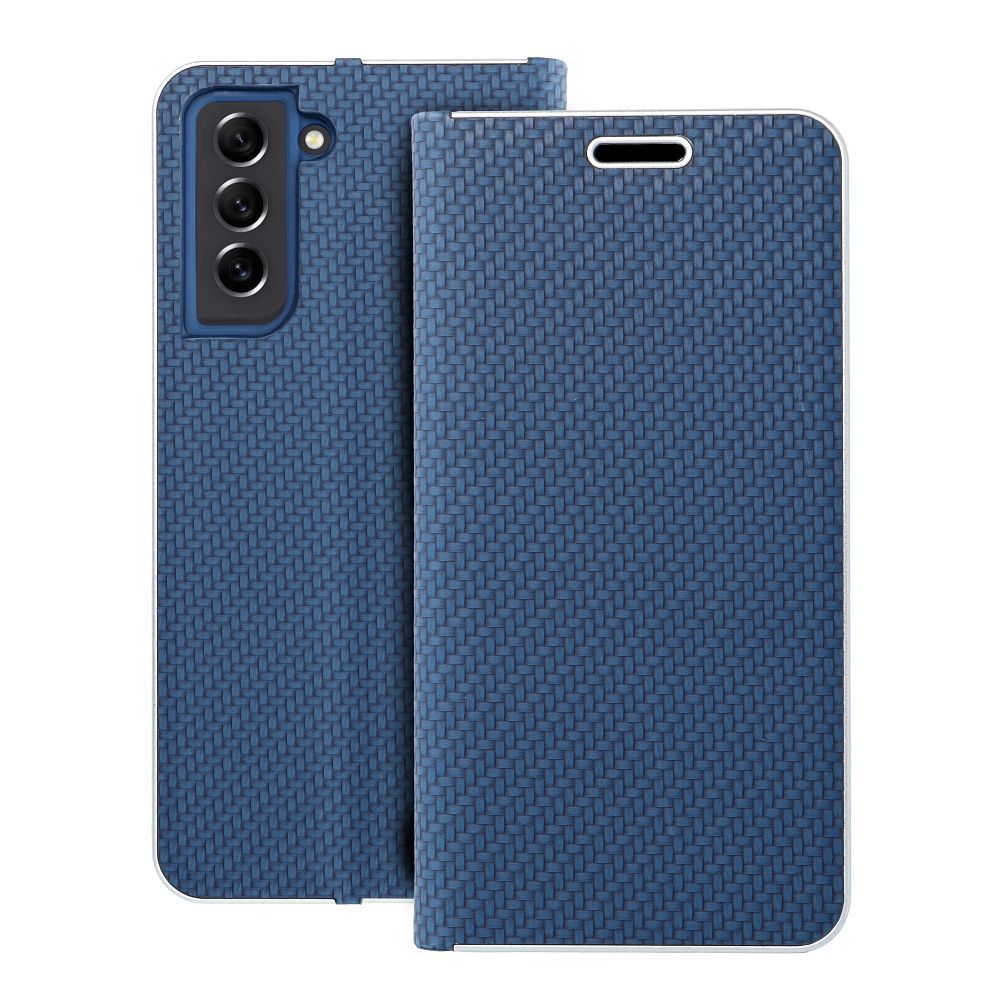 Flip-suojakuori Samsung S21:lle Luna Book Carbon sininen