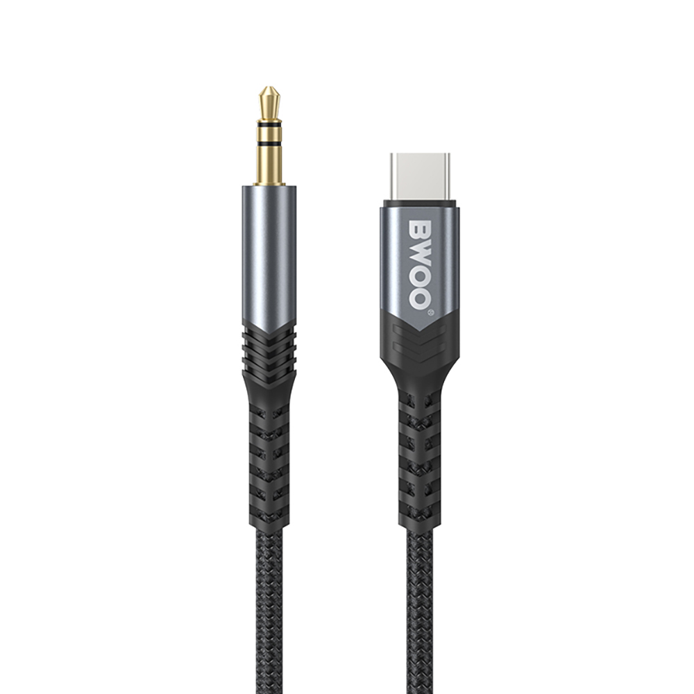 BWOO kaapeli AUX 3.5mm - USB-C BO-AUX066 musta