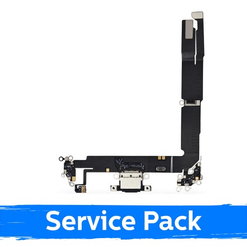Latausliitin Apple iPhone 16 Plus flex-kaapelilla / musta / (Service Pack)
