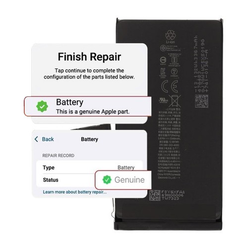 Akku yhteensopiva iPhone 15 / itsediagnosoitava / Asetukset: aito /