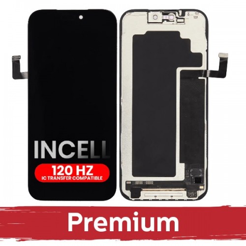 LCD-näyttö iPhone 17 Pro Maxille, musta (120Hz / INCELL / Premium) /*irrotettava IC*/
