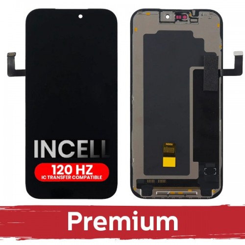 LCD-näyttö iPhone 17 Prolle, musta (120Hz / INCELL / Premium) /*irrotettava IC*/