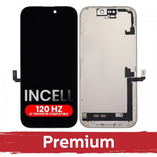 LCD-näyttö iPhone 17:lle, musta (120Hz / INCELL / Premium) /*irrotettava IC*/
