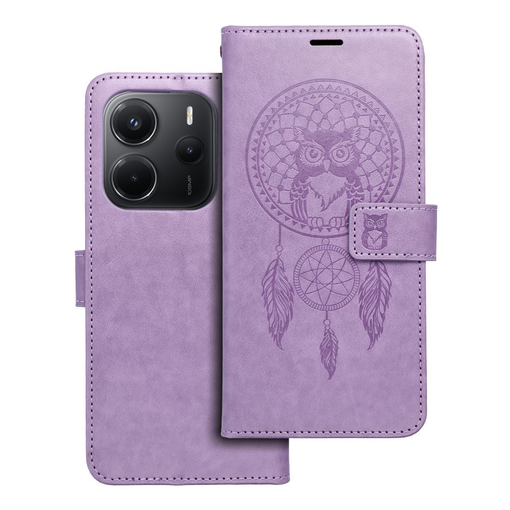 MEZZO kirjakotelo XIAOMI Redmi Note 14 5G:lle unisuodatin violetti