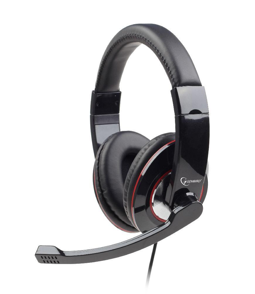 Stereo-USB-kuulokemikrofoni musta Gembird MHS-U-001