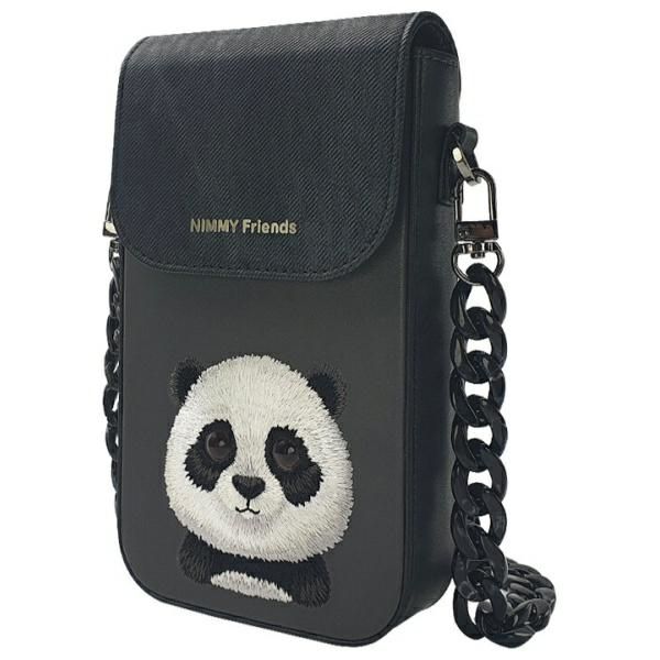 NIMMY puhelinlaukku BIG EYED PET 2.0 Panda musta