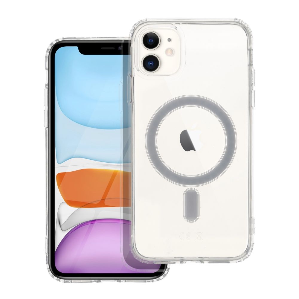 Suojakuori iPhone 11:lle Clear Mag Cover (STR) MagSafe-yhteensopiva läpinäkyvä