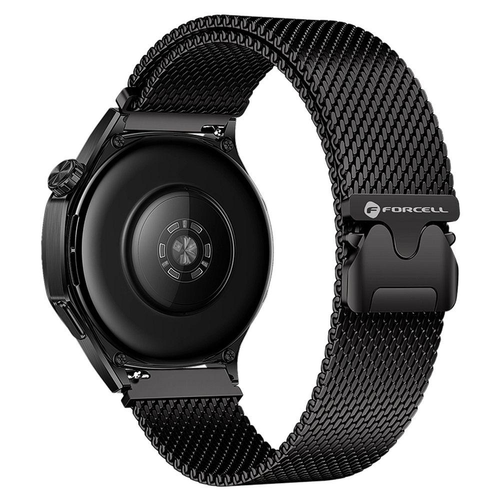 Hihna Samsung Galaxy Watch:lle Forcell F-Design FS10 magneettinen teräs 20 mm musta