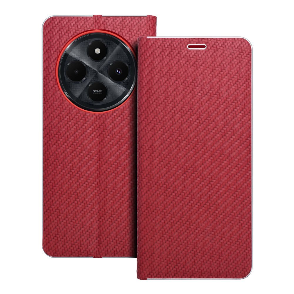 Läppäsuojakuori Xiaomi Redmi 14C:lle Luna Book Carbon punainen